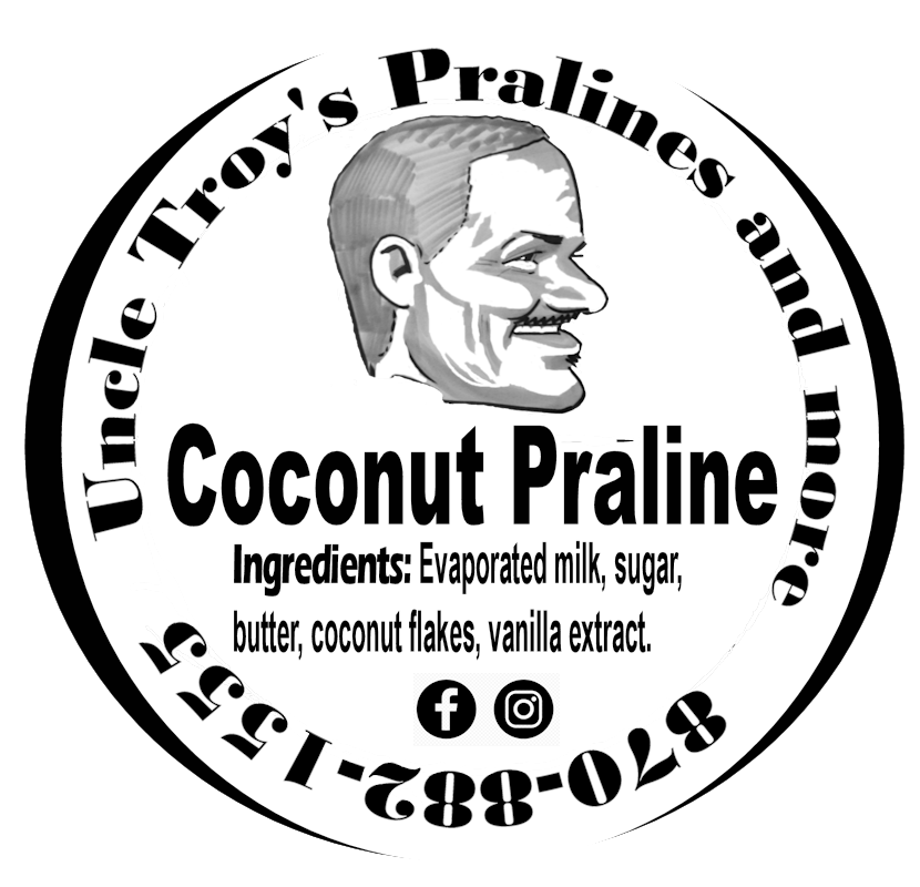 (Coconut) Uncle Troy's Louisiana Coconut Pralines (8-piece)