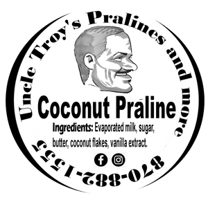 (Coconut) Uncle Troy's Louisiana Coconut Pralines (8-piece)