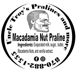 (Macadamia Nut) Uncle Troy's Louisiana Macadamia Nut Pralines (8-Piece Box Box)