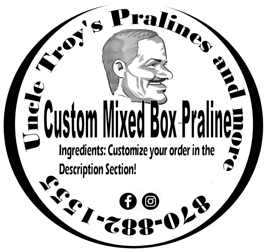 (Mixed) Uncle Troy's Louisiana Mixed Box of Pralines (8 Piece-box Box)