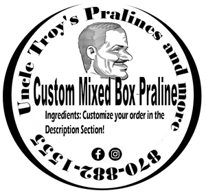 (Mixed) Uncle Troy's Louisiana Mixed Box of Pralines (8 Piece-box Box)