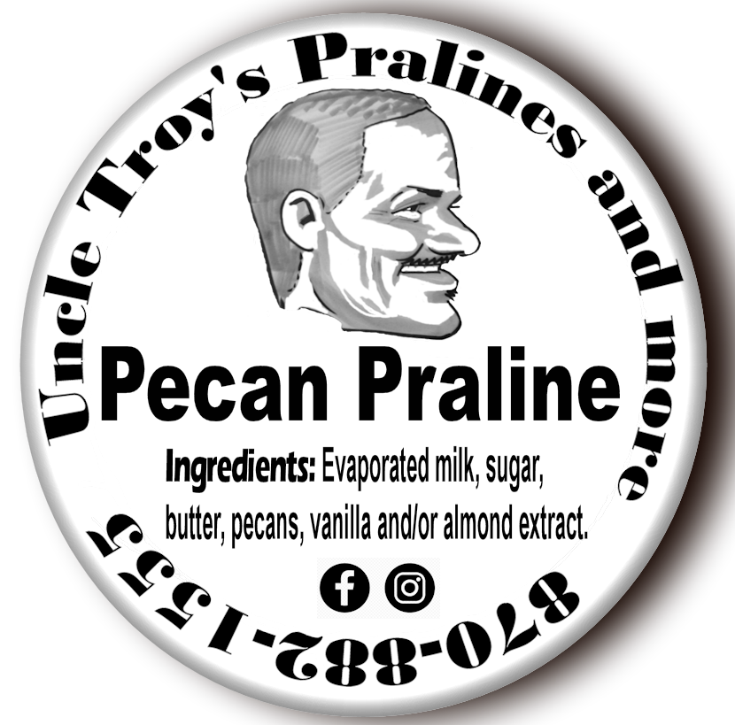 (Pecan) Uncle Troy's Louisiana Pecan Pralines (8 Piece-box Box)