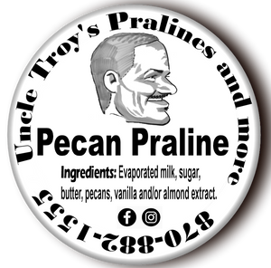 (Pecan) Uncle Troy's Louisiana Pecan Pralines (8 Piece-box Box)