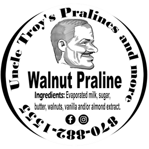 (Walnut) Uncle Troy's Louisiana Walnut Pralines (8-Piece Box)