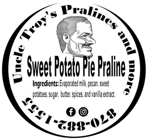 (Sweet Potato Pie Praline) Uncle Troy's Louisiana Sweet Pie Pralines (8-Piece Box)